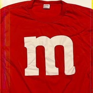 Red M shirt perfect for m & m costume
